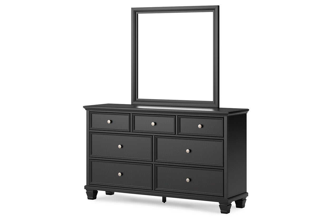 Lanolee Black Dresser and Mirror - Ashley - Luna Furniture