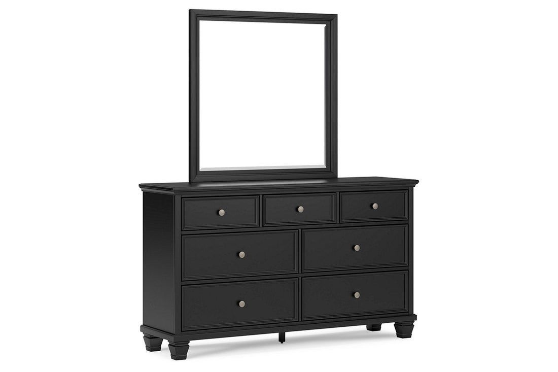 Lanolee Black Dresser and Mirror - Ashley - Luna Furniture
