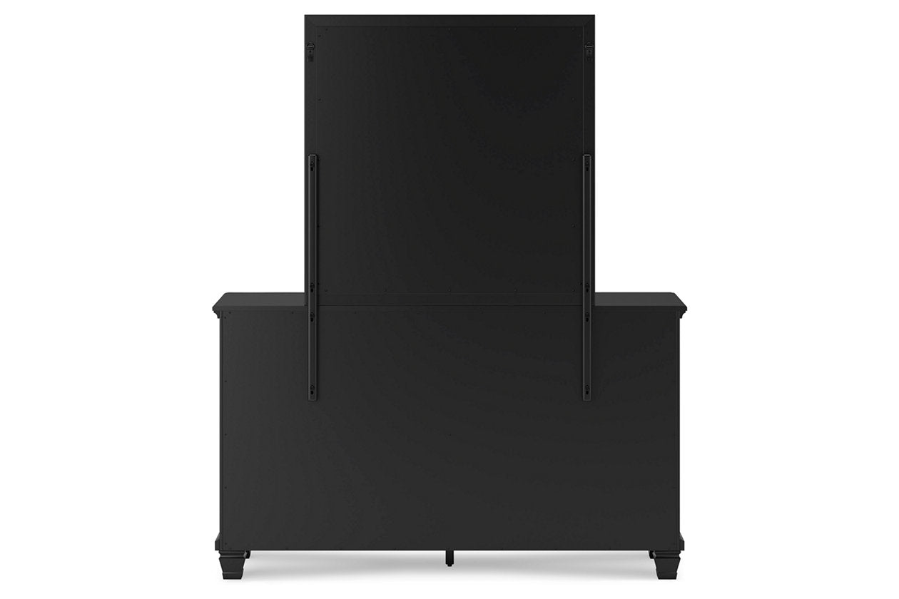 Lanolee Black Dresser and Mirror - Ashley - Luna Furniture