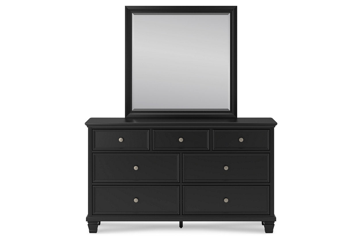 Lanolee Black Dresser and Mirror - Ashley - Luna Furniture