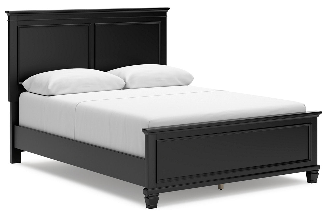 Lanolee Black Queen Panel Bed - Ashley - Luna Furniture