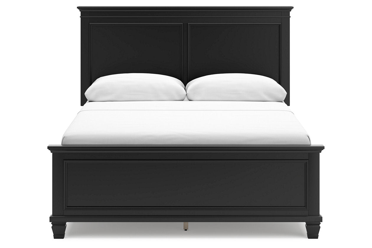 Lanolee Black Queen Panel Bed - Ashley - Luna Furniture
