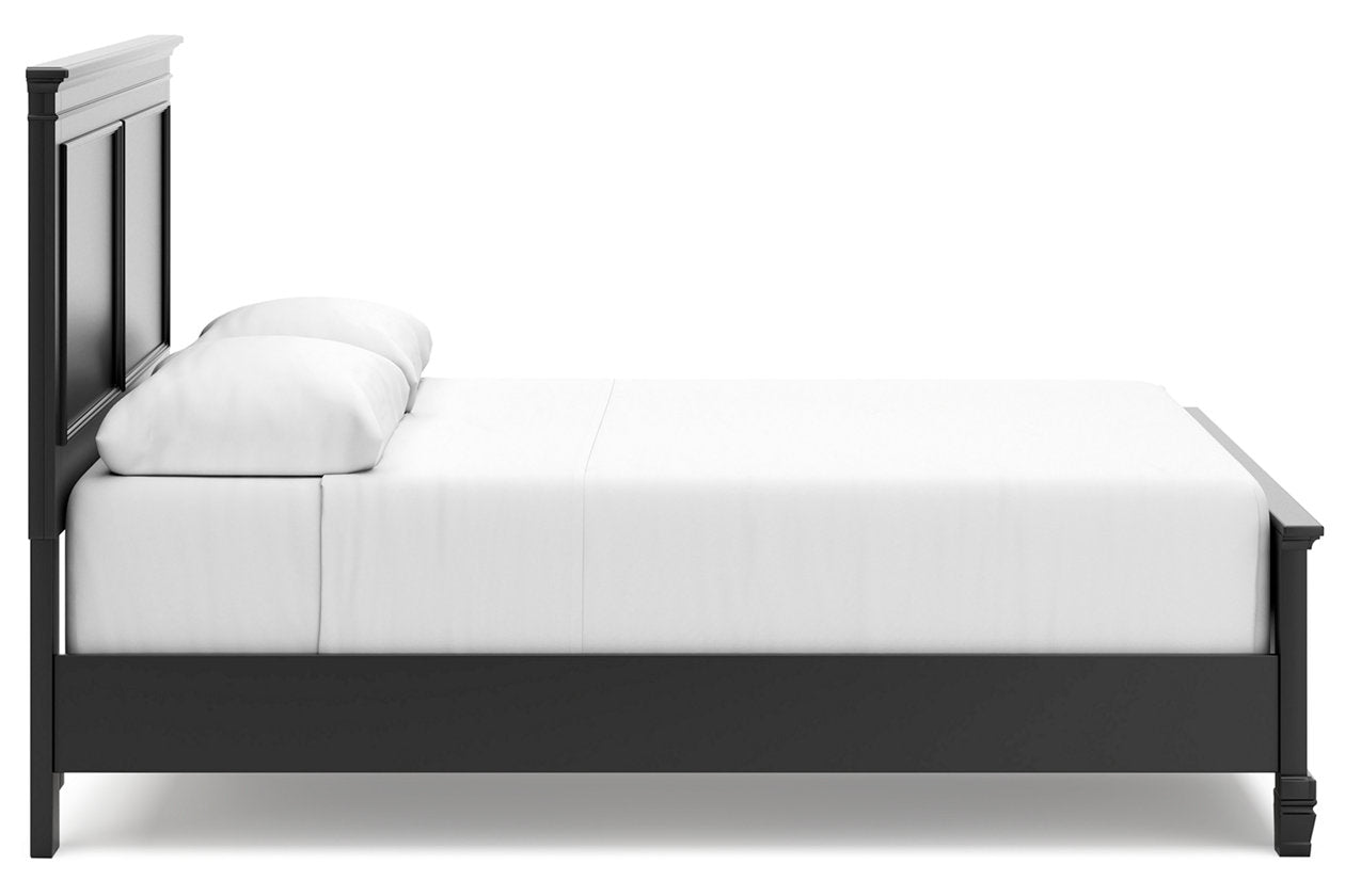 Lanolee Black Queen Panel Bed - Ashley - Luna Furniture