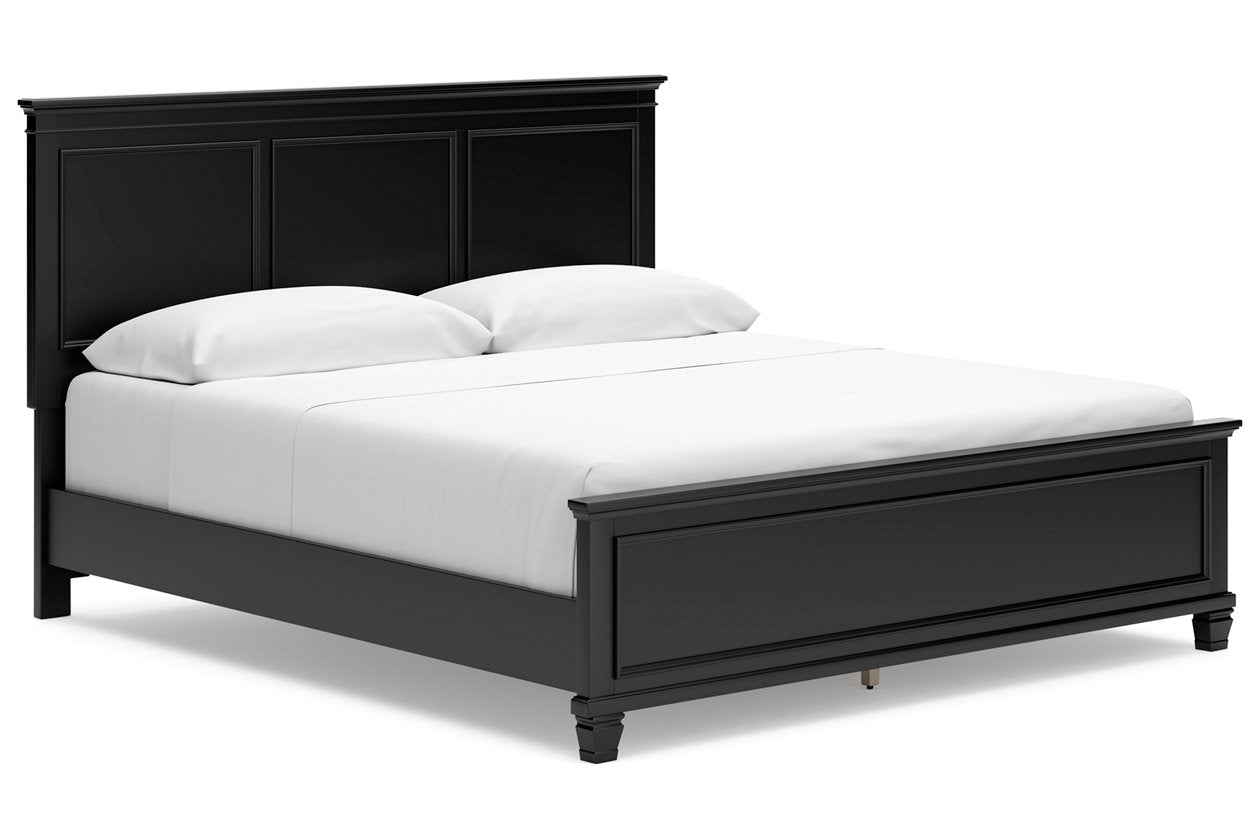 Lanolee Black California King Panel Bed - Ashley - Luna Furniture