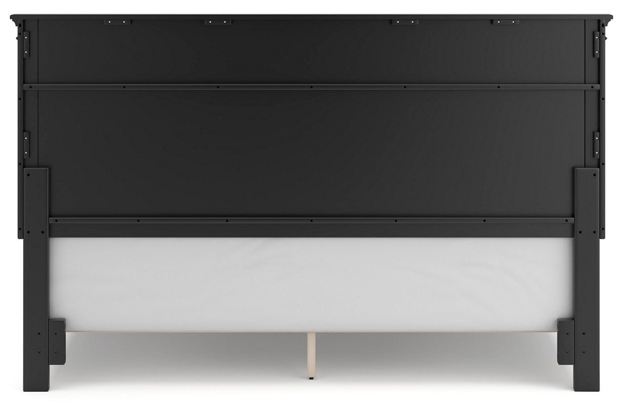 Lanolee Black California King Panel Bed - Ashley - Luna Furniture