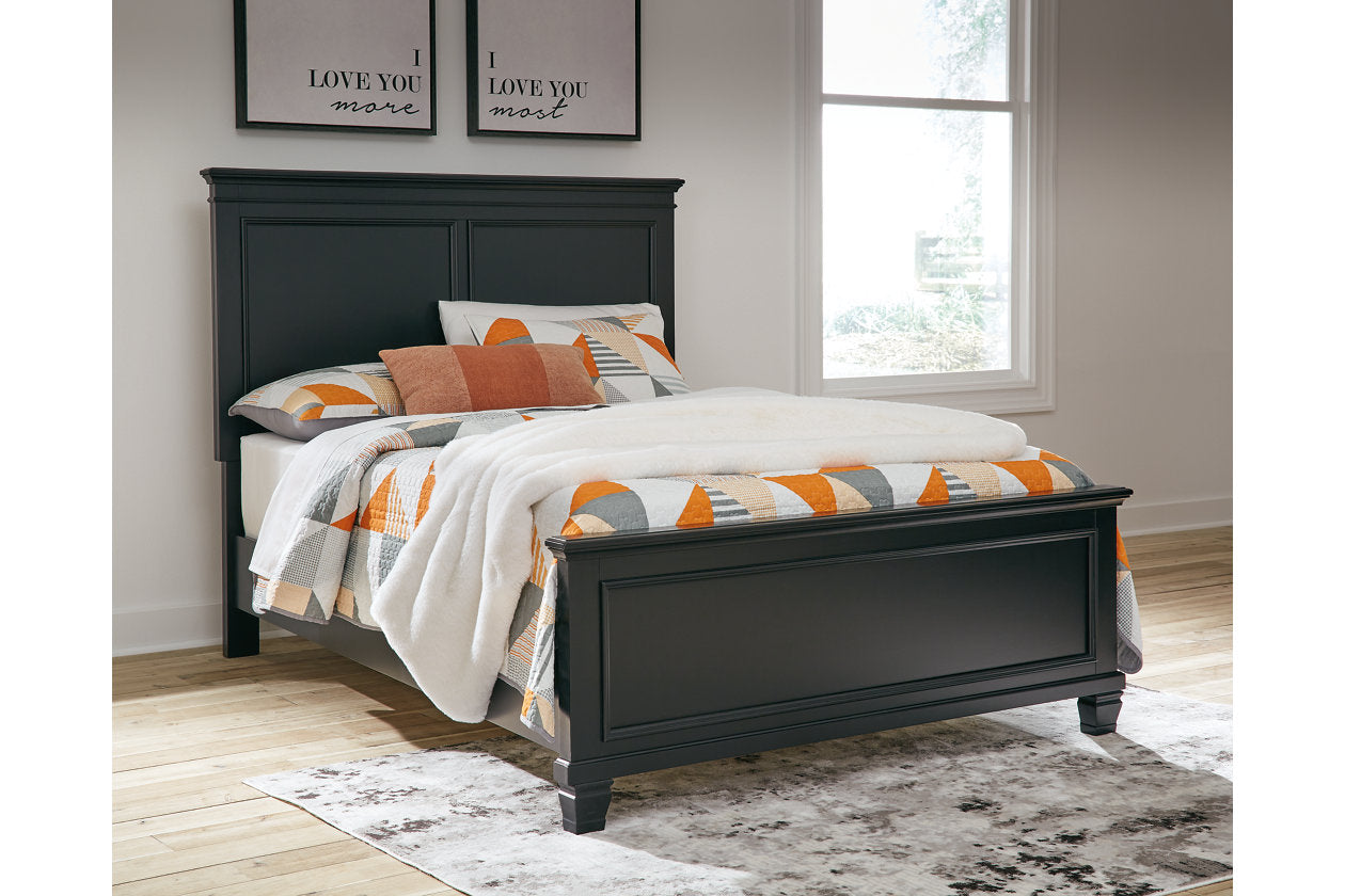 Lanolee Black Full Panel Bed - Ashley - Luna Furniture
