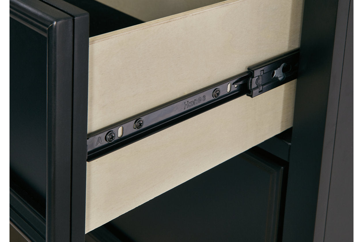Lanolee Black Dresser and Mirror - Ashley - Luna Furniture