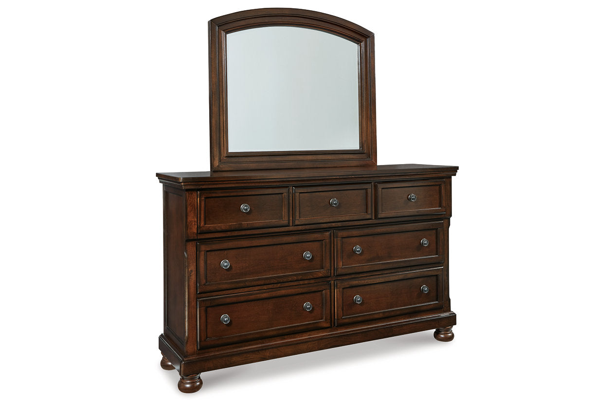 Porter Rustic Brown Dresser and Mirror - Ashley - Luna Furniture