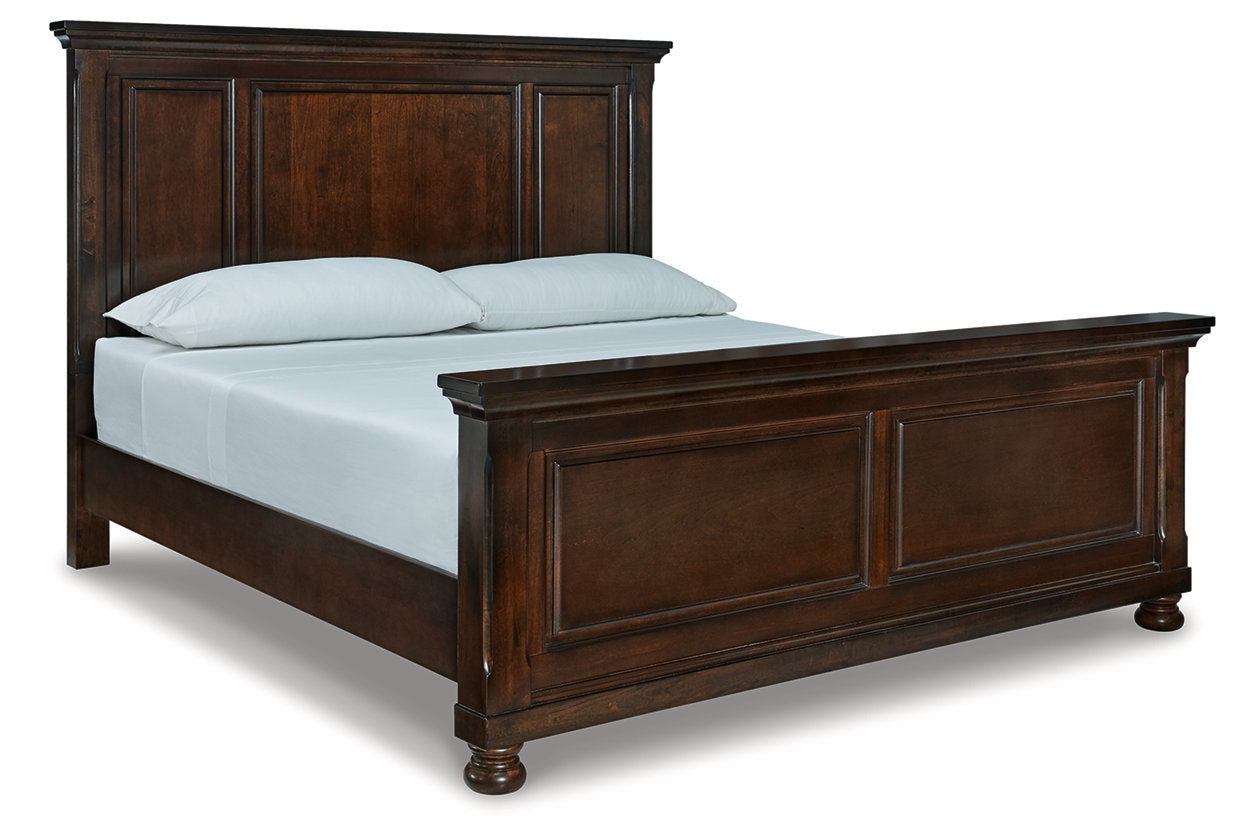 Porter Rustic Brown California King Panel Bed - Ashley - Luna Furniture