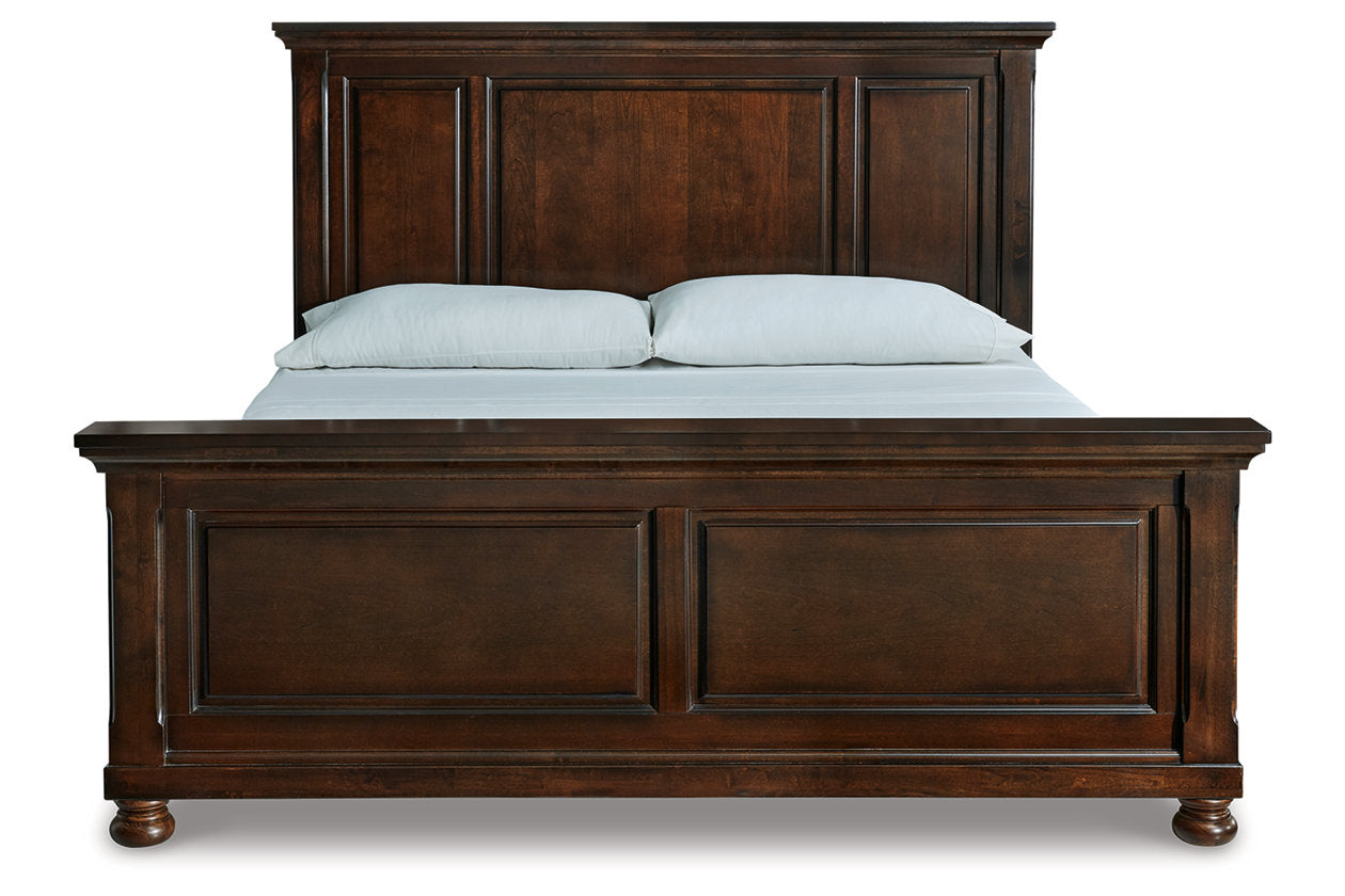 Porter Rustic Brown California King Panel Bed - Ashley - Luna Furniture