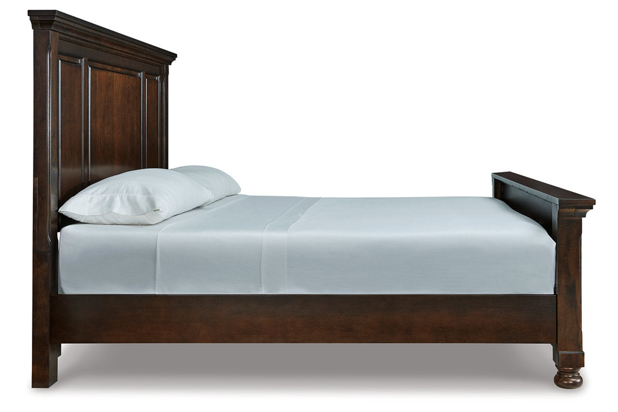 Porter Rustic Brown California King Panel Bed - Ashley - Luna Furniture