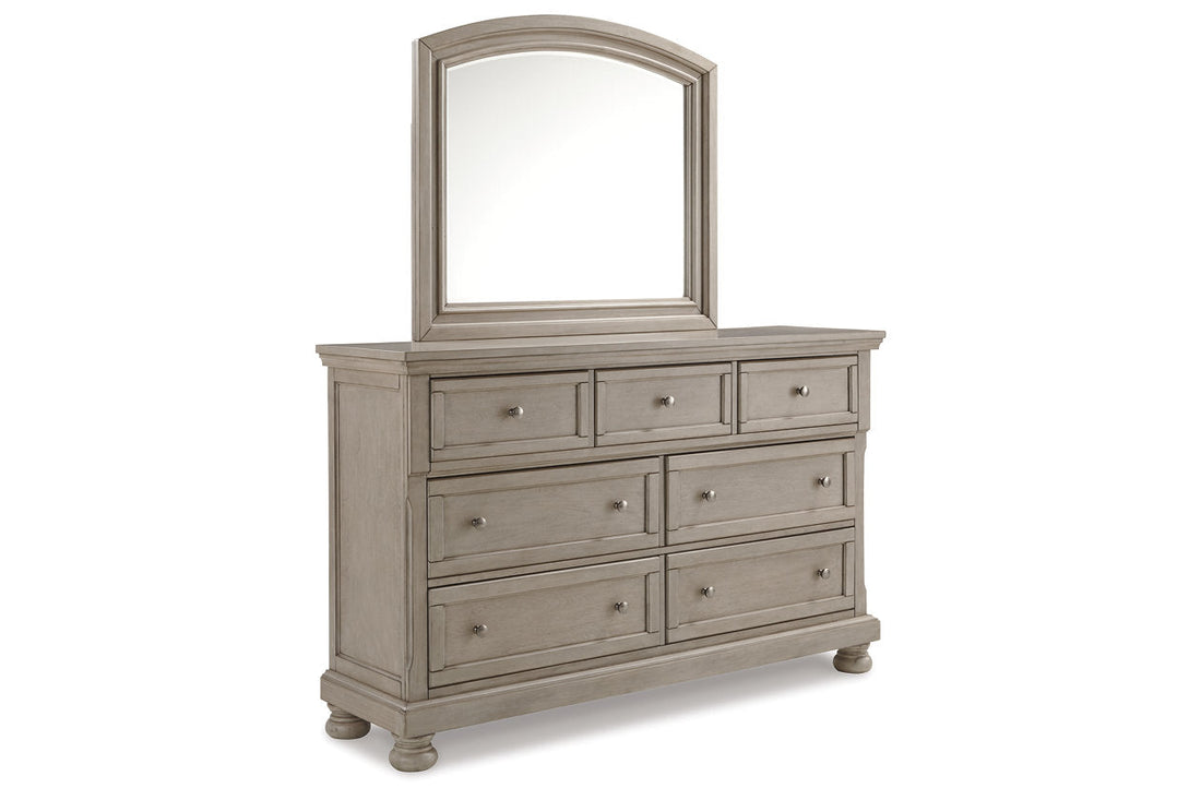 Lettner Light Gray Dresser and Mirror - Ashley - Luna Furniture