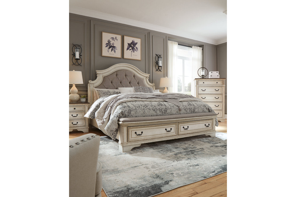 Realyn Two-tone California King Upholstered Bed - Ashley - Luna Furniture