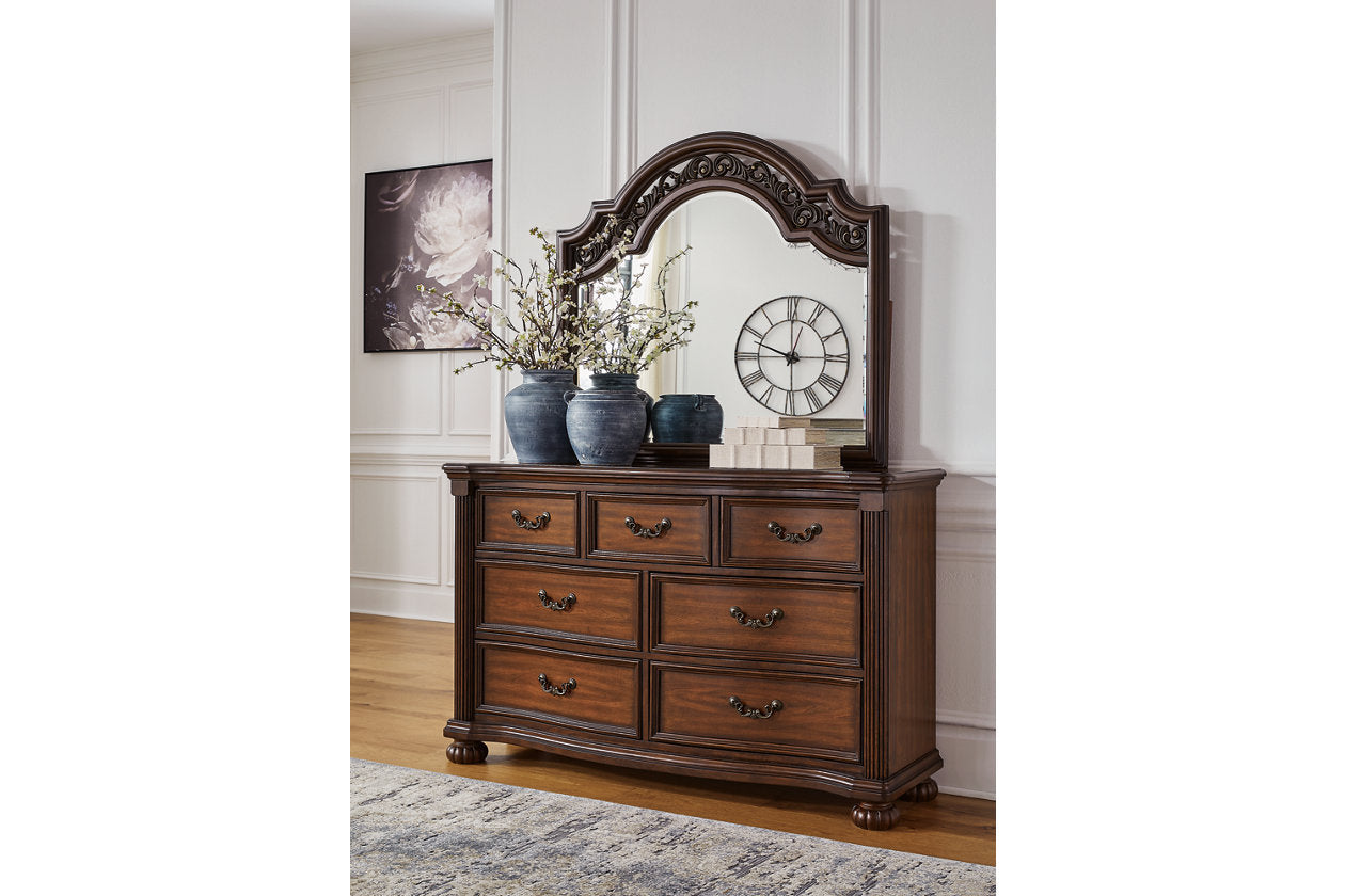 Lavinton Brown Dresser and Mirror - Ashley - Luna Furniture