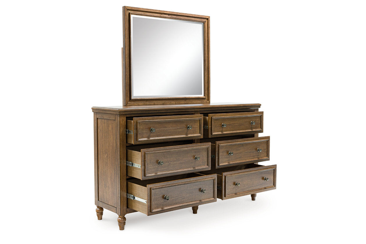 Sturlayne Brown Dresser and Mirror - Ashley - Luna Furniture