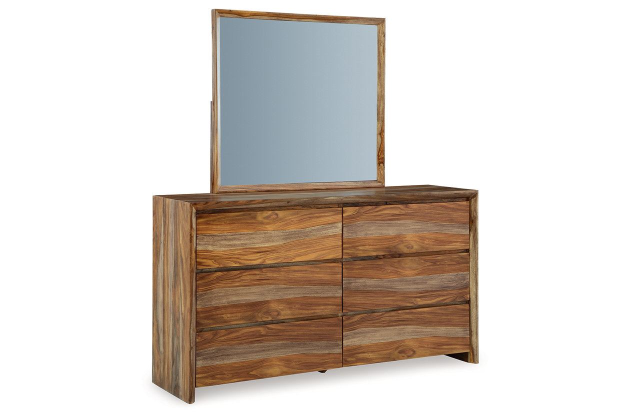 Dressonni Brown Dresser and Mirror - Ashley - Luna Furniture