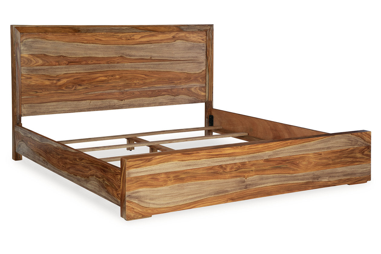 Dressonni Brown King Panel Bed - Ashley - Luna Furniture