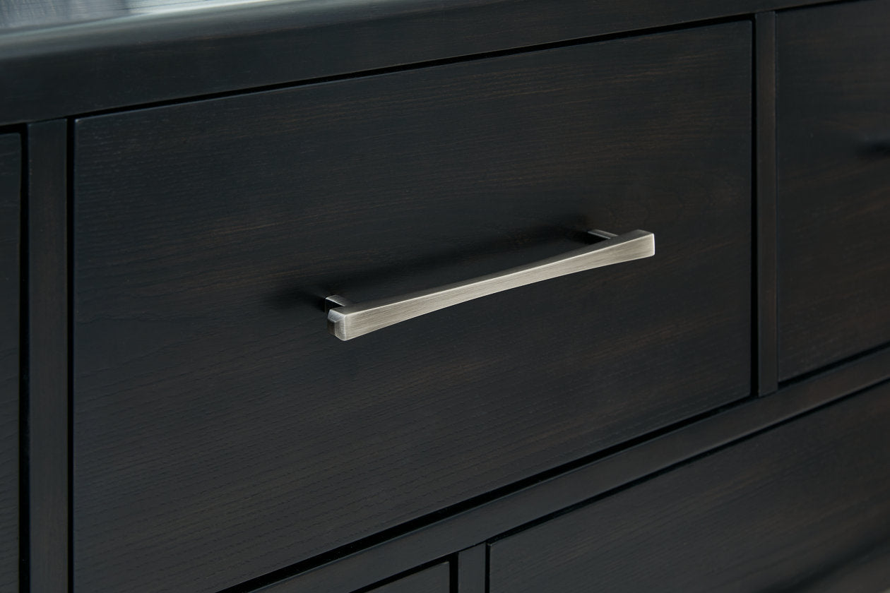 Rowanbeck Black Dresser and Mirror - Ashley - Luna Furniture