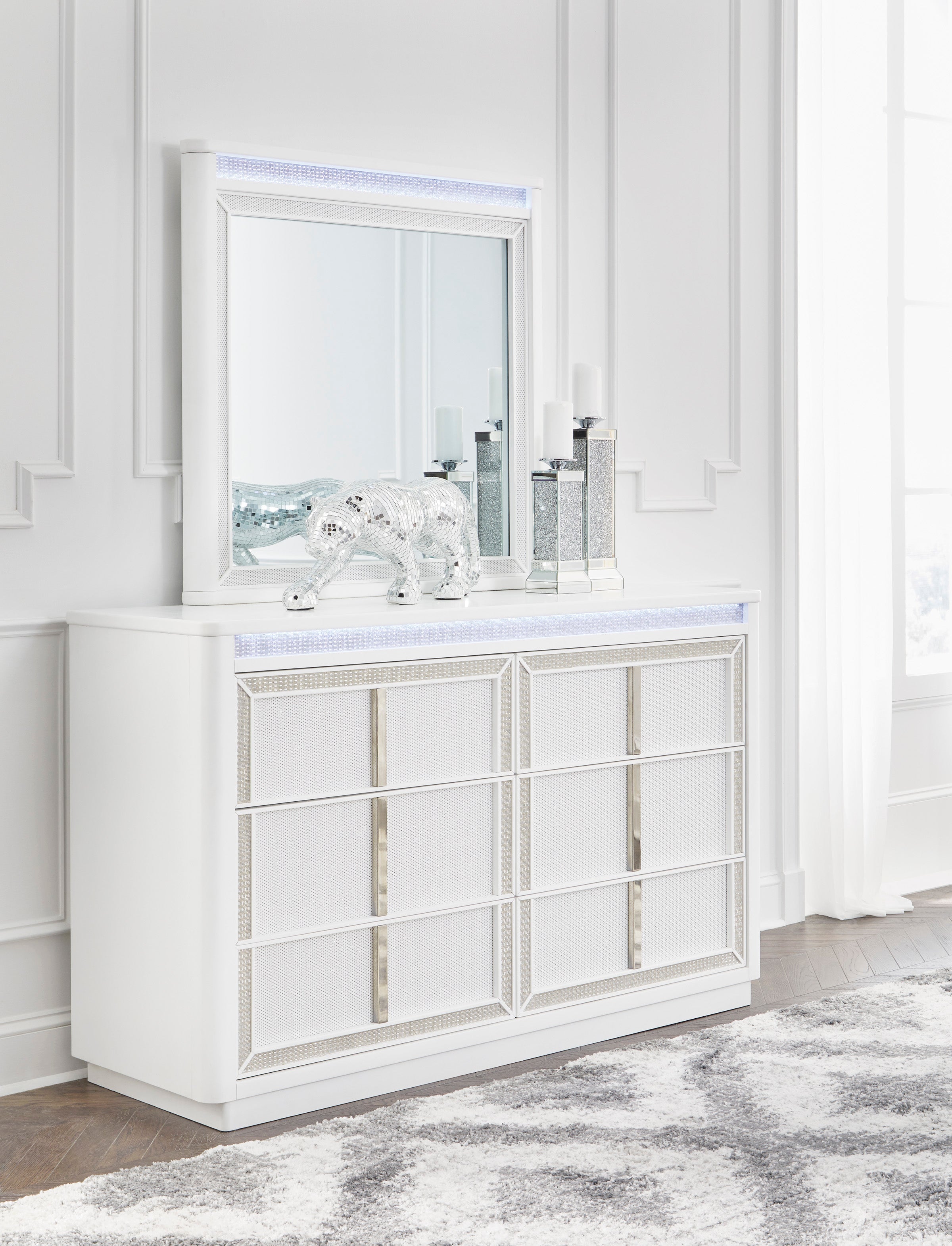 Chalanna White Upholstered Panel Storage Bedroom Set from Ashley - Luna Furniture