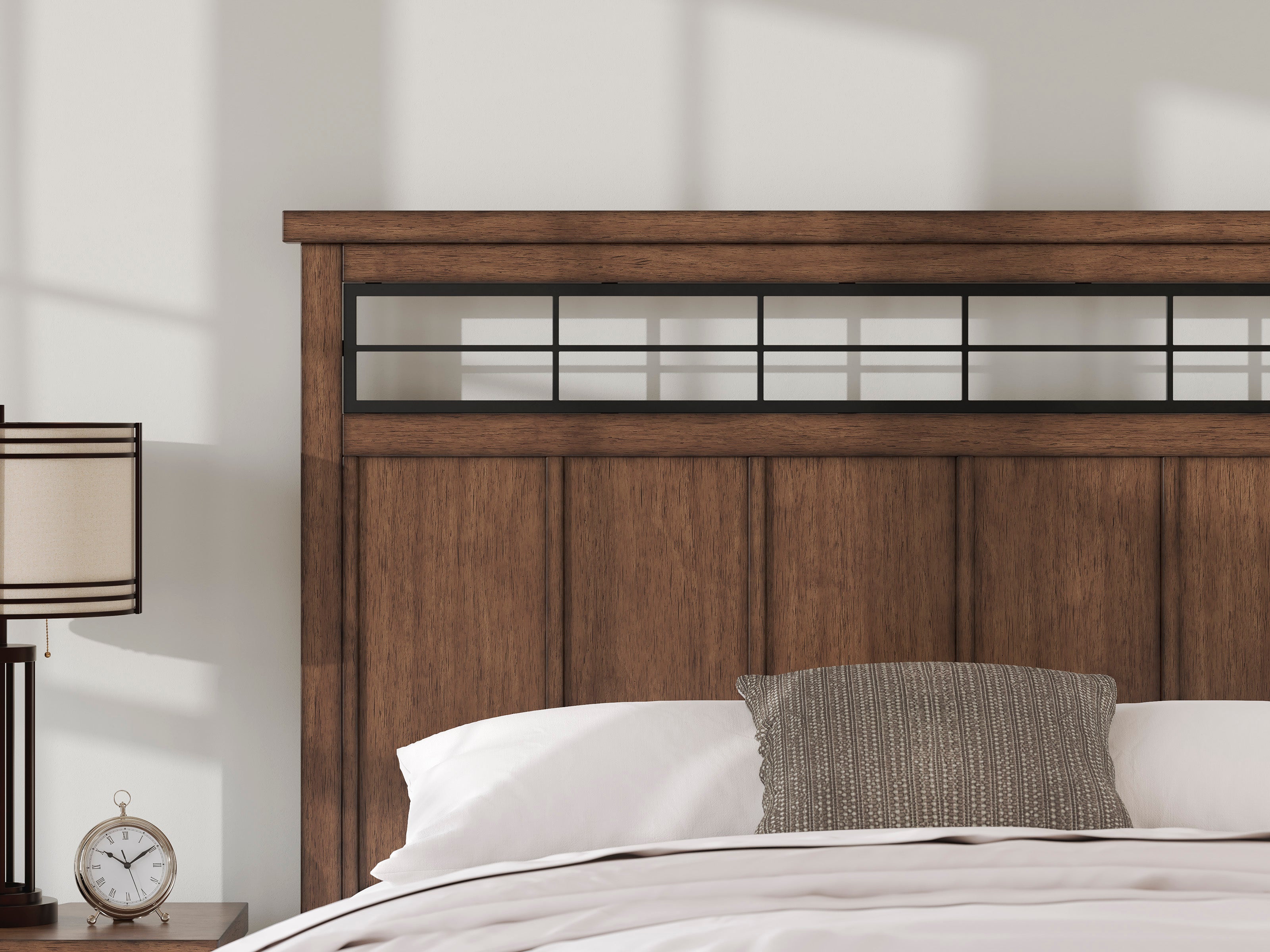 Taffenbrook Medium Brown King Panel Bed from Ashley - Luna Furniture