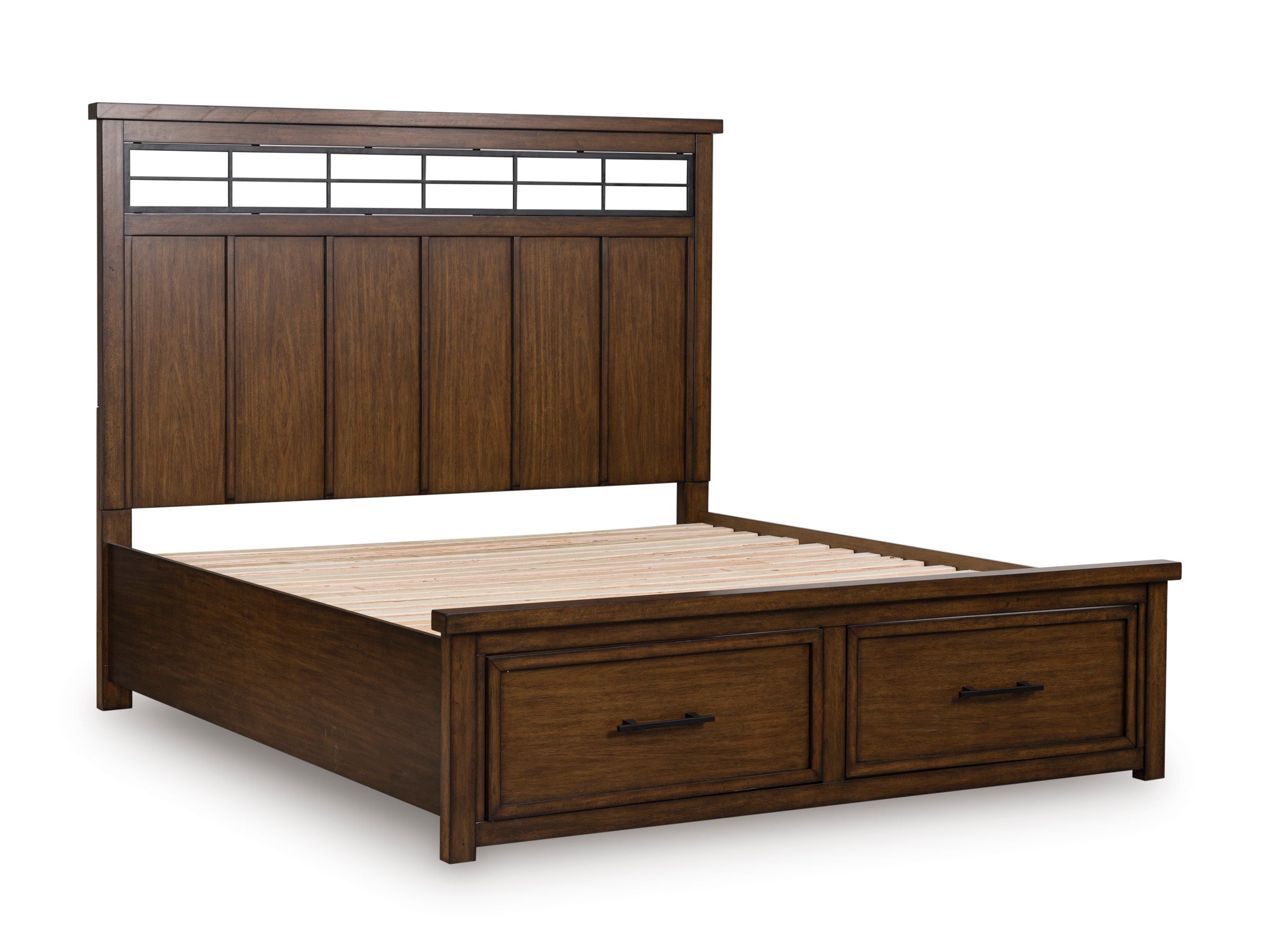 Taffenbrook Medium Brown King Panel Bed from Ashley - Luna Furniture
