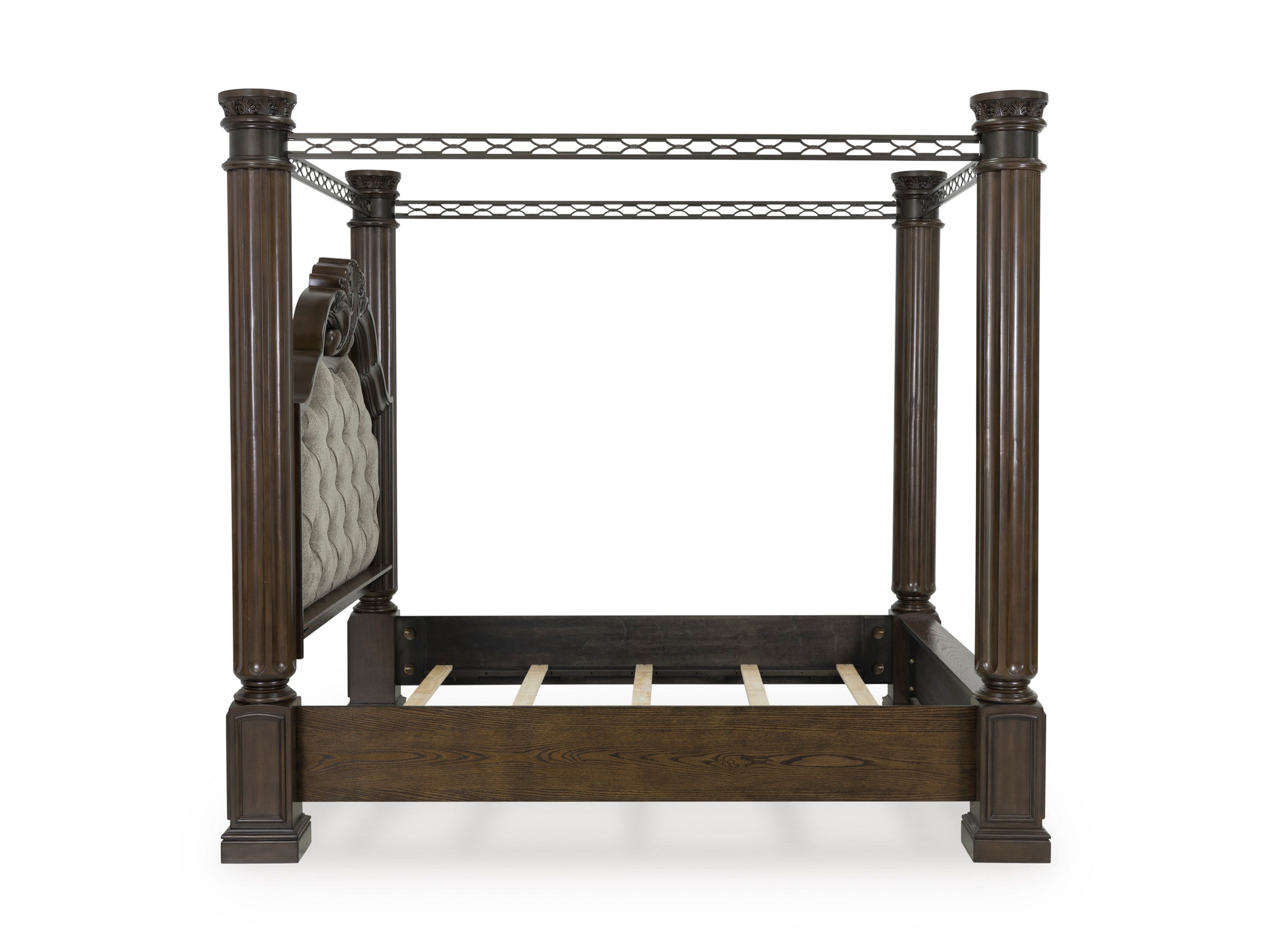 Maylee Dark Brown King Canopy Bed from Ashley - Luna Furniture