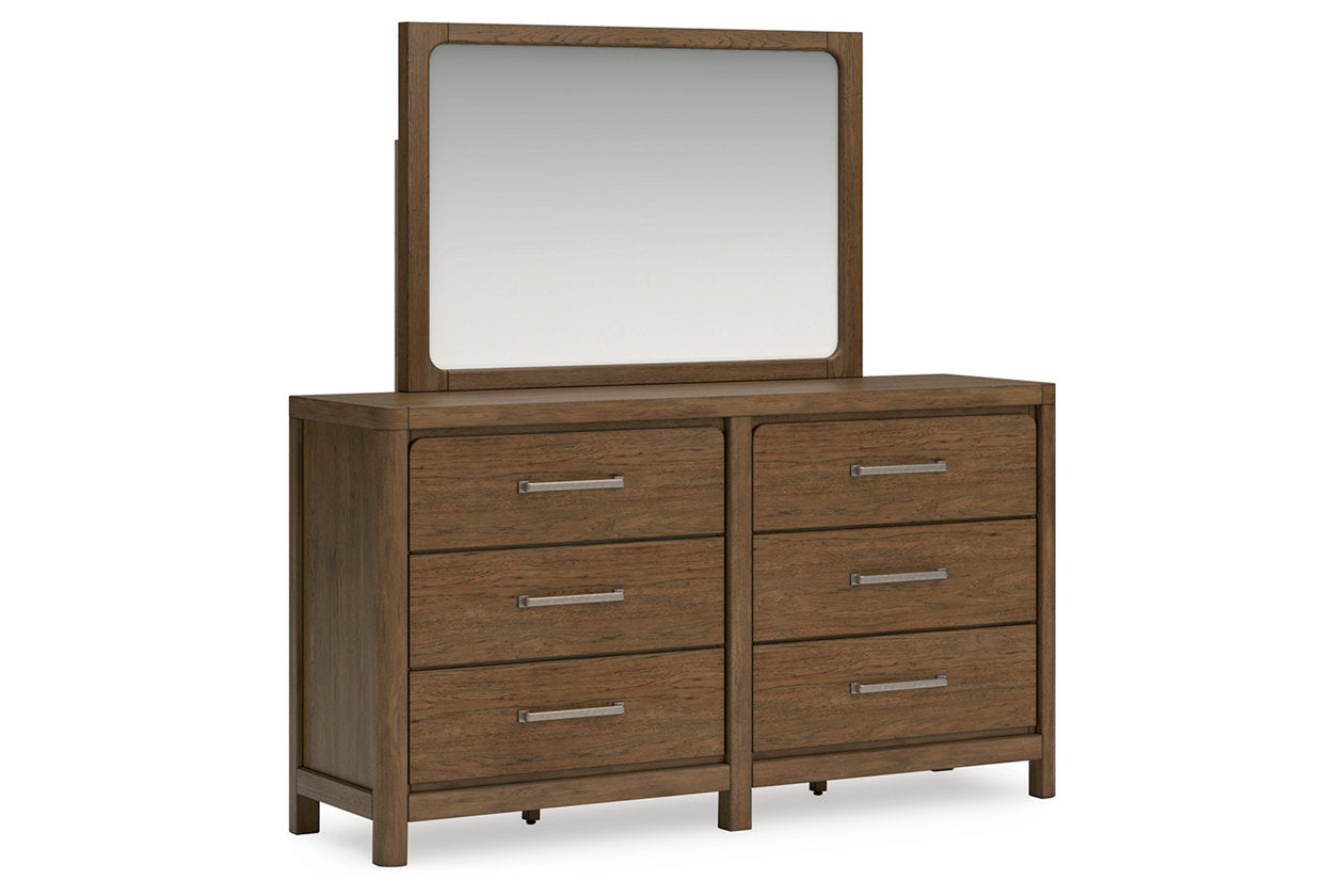 Cabalynn Light Brown Dresser and Mirror - Ashley - Luna Furniture