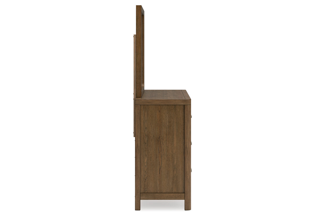 Cabalynn Light Brown Dresser and Mirror - Ashley - Luna Furniture