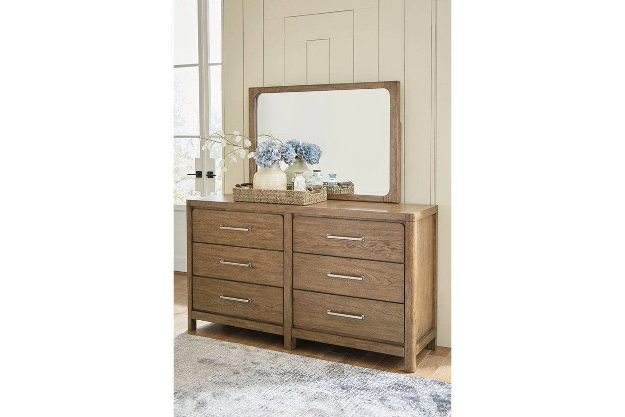Cabalynn Light Brown Dresser and Mirror - Ashley - Luna Furniture