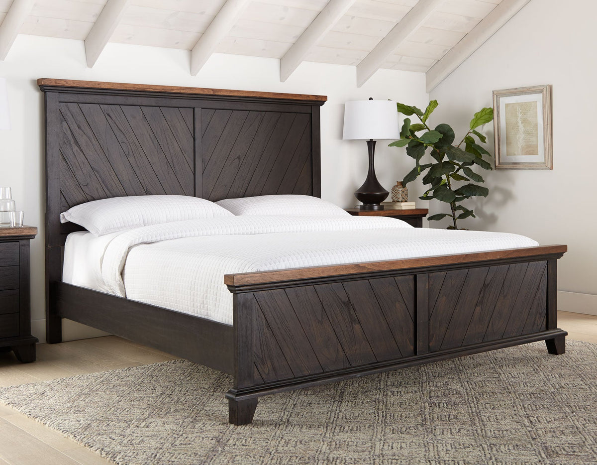 Bear Creek Brown 4-Piece Queen Set (Q Bed/NS/Dresser/Mir)