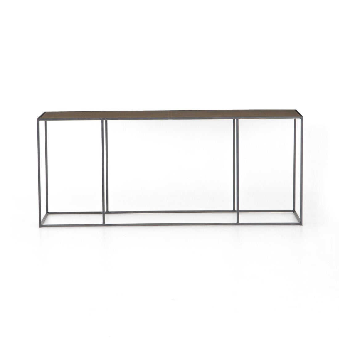 Phillip Console Table in Bright Brass Clad