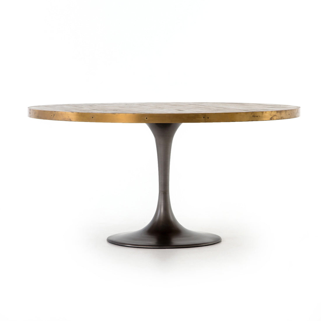 Evans Round Dining Table-60" in Reclaimed Burnt Oak