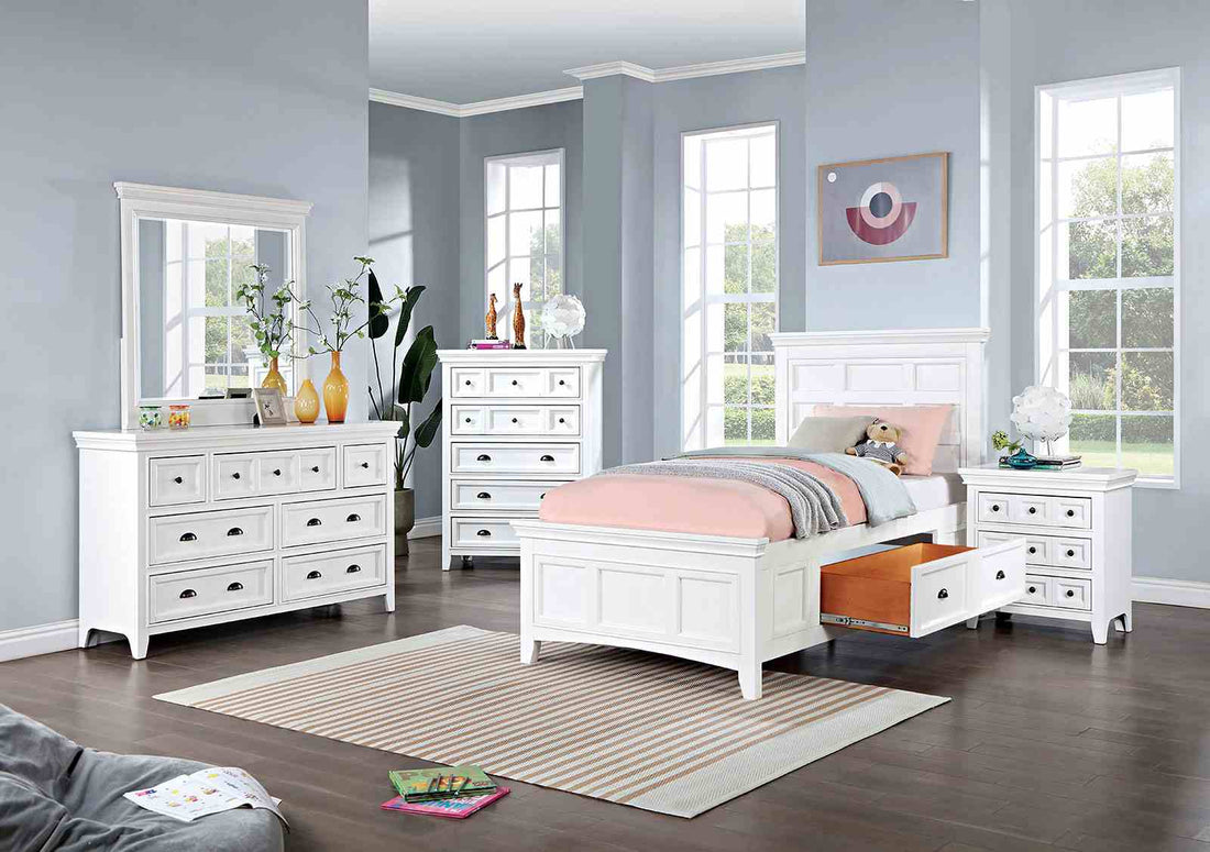 Castile White Transitional Youth Bedroom Set