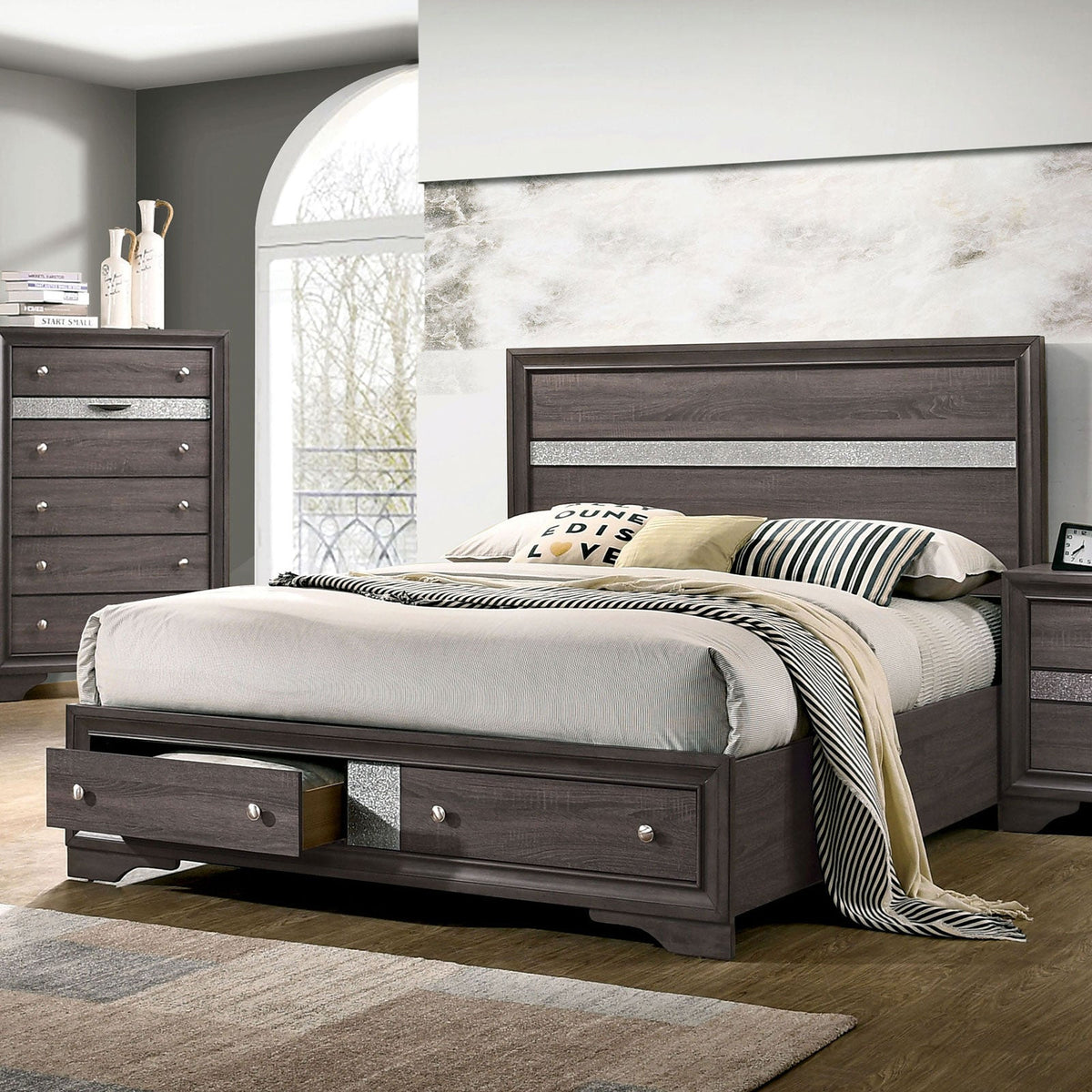 Chrissy Gray Contemporary Bedroom Set