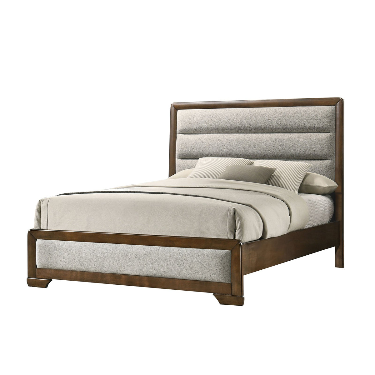 Caerwys Brown/Light Gray Transitional Bedroom Set