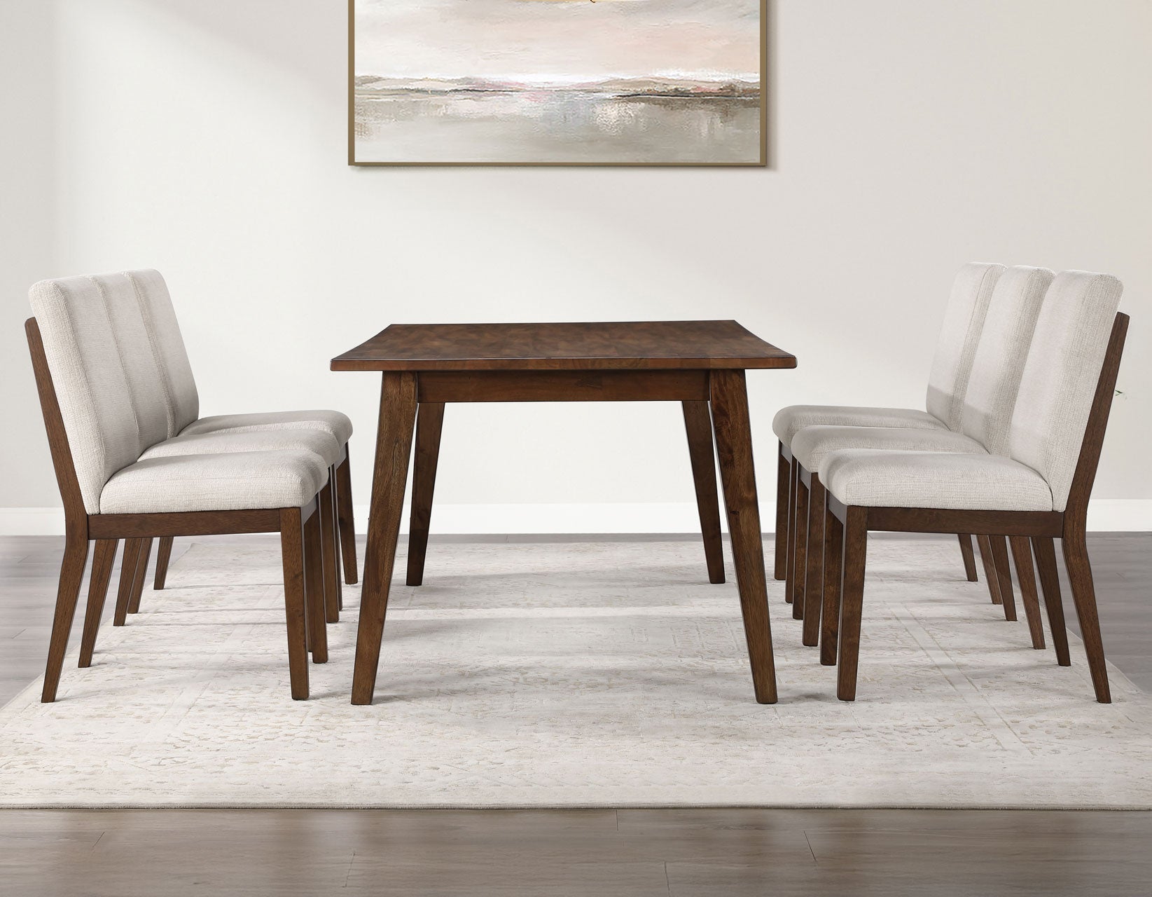 Canton Mocha 7-Piece Upholstered Dining Set