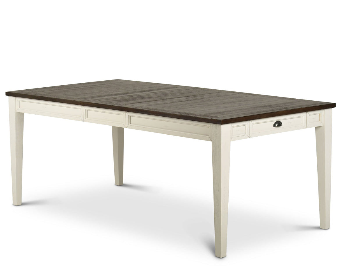 Cayla Dark Oak& White Extendable Dining Table