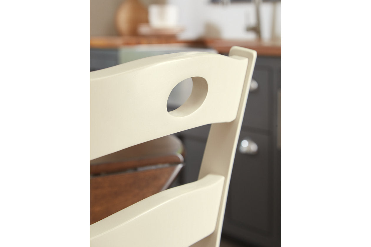 Woodanville Cream/Brown Dining Table with 2 Chairs - Ashley - Luna Furniture