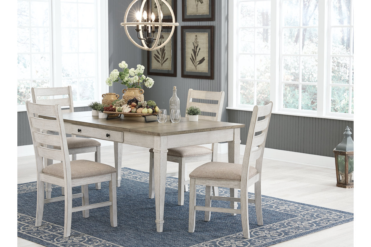 Skempton Two-tone Dining Table and 4 Chairs from Ashley - Luna Furniture