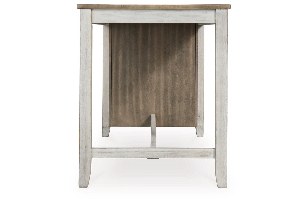 Skempton Two-tone Counter Height Dining Table and 6 Barstools from Ashley - Luna Furniture