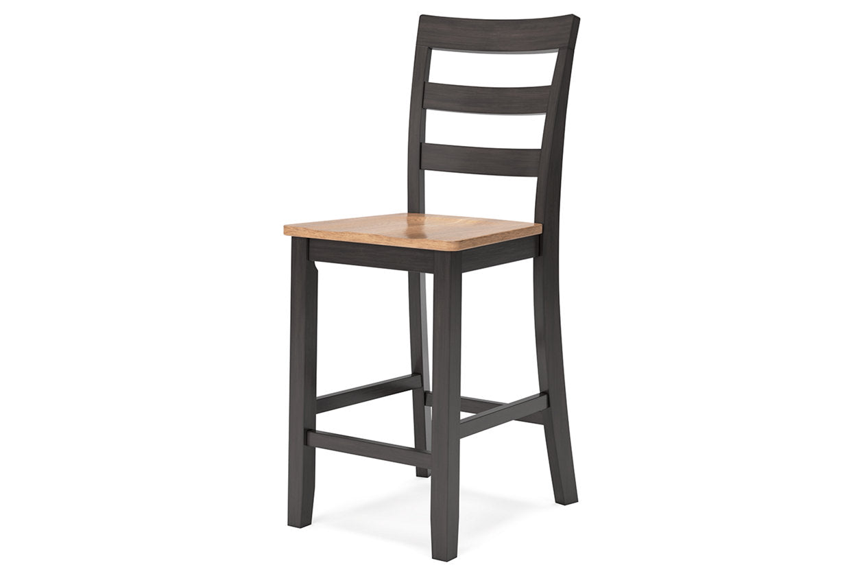 Gesthaven Natural/Brown Counter Height Dining Table and 2 Barstools - Ashley - Luna Furniture