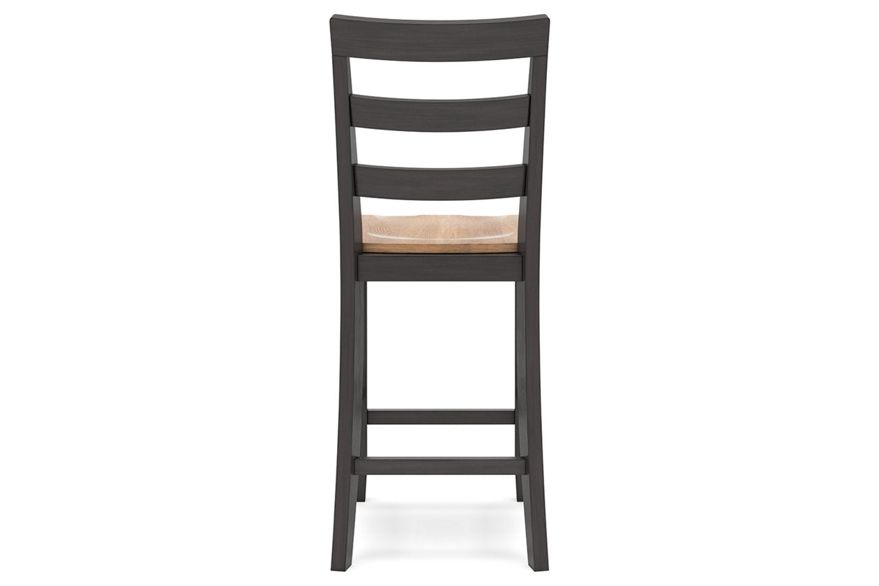 Gesthaven Natural/Brown Counter Height Dining Table and 2 Barstools - Ashley - Luna Furniture