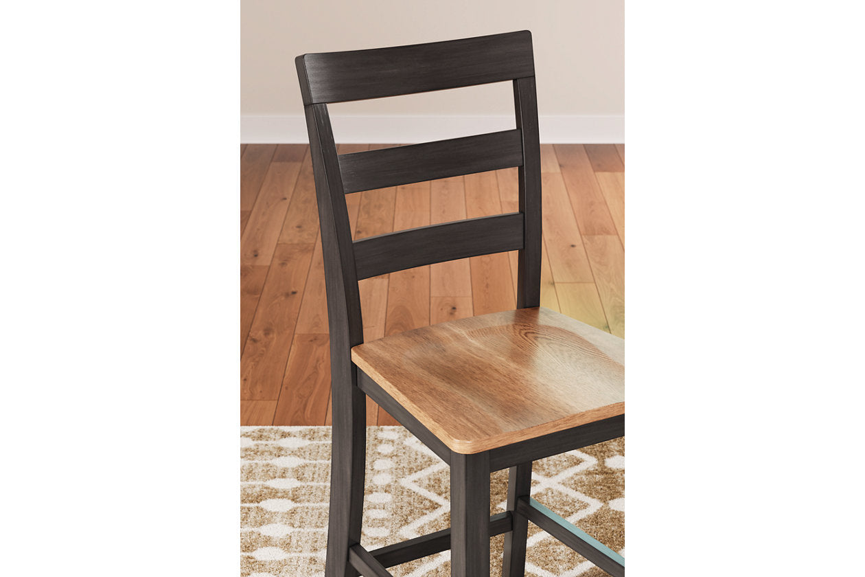 Gesthaven Natural/Brown Counter Height Dining Table and 2 Barstools - Ashley - Luna Furniture
