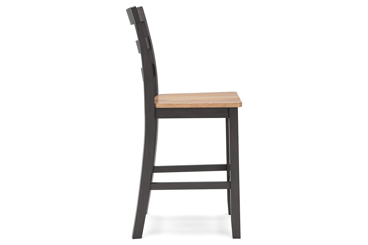 Gesthaven Natural/Brown Counter Height Dining Table and 2 Barstools - Ashley - Luna Furniture