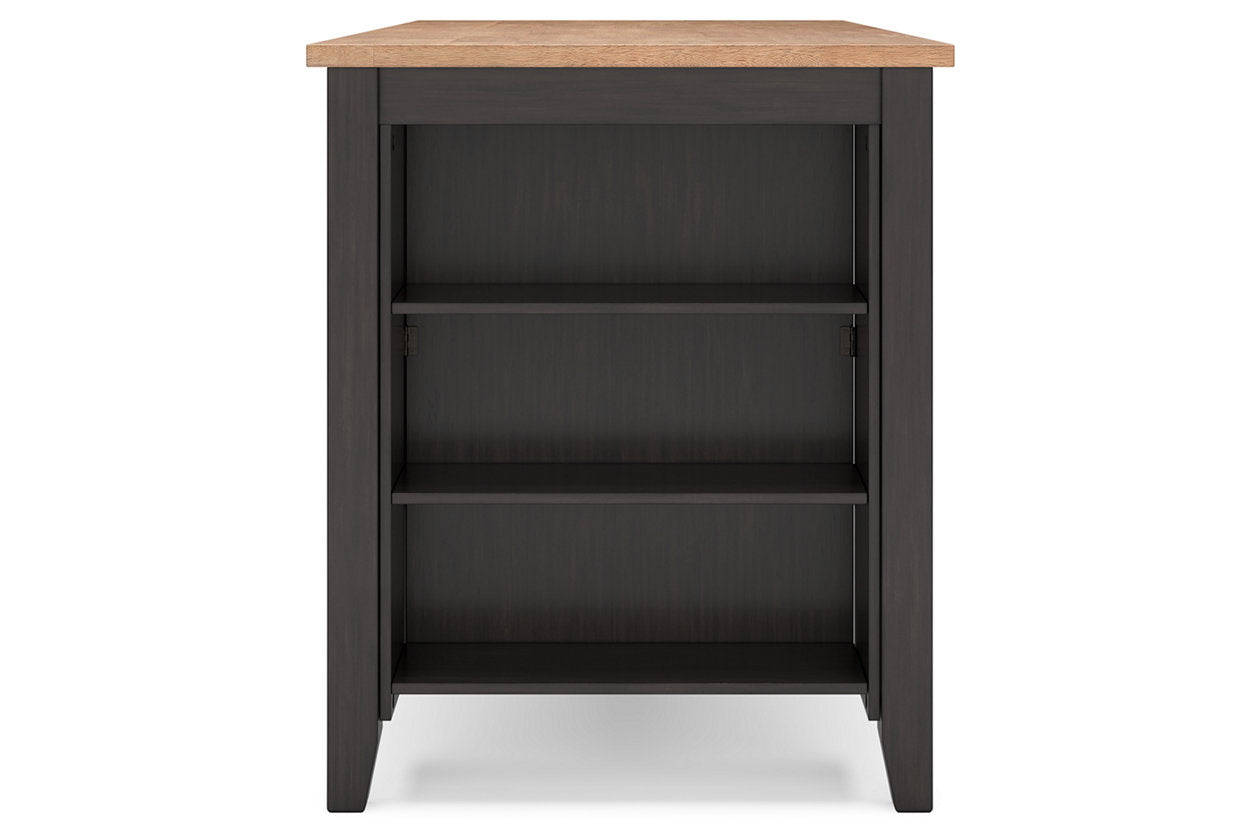 Gesthaven Natural/Brown Counter Height Dining Table and 2 Barstools - Ashley - Luna Furniture