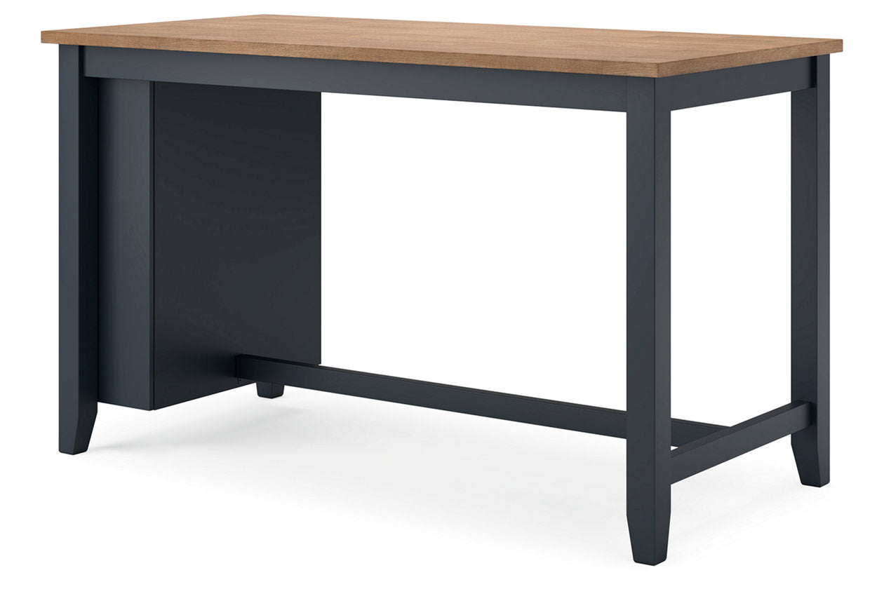Gesthaven Natural/Blue Counter Height Dining Table and 2 Barstools - Ashley - Luna Furniture
