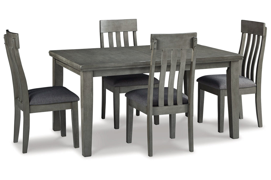 Hallanden Gray Dining Table and 4 Chairs from Ashley - Luna Furniture