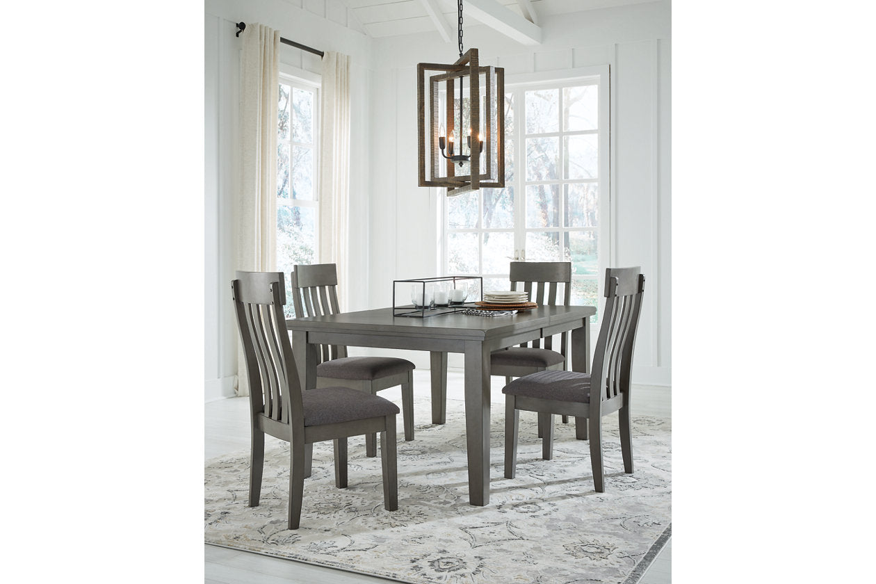 Hallanden Gray Dining Table and 4 Chairs from Ashley - Luna Furniture