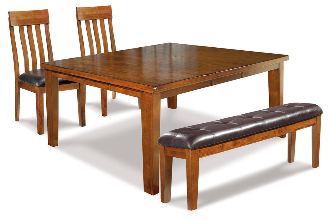 Ralene Medium Brown Dining Table and 2 Chairs and Bench - Ashley - Luna Furniture