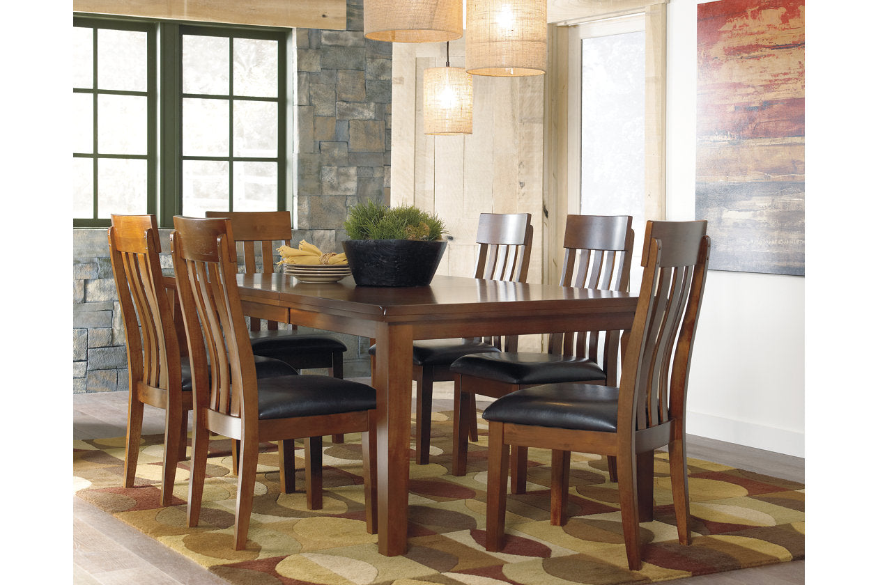 Ralene Medium Brown Dining Table and 6 Chairs from Ashley - Luna Furniture